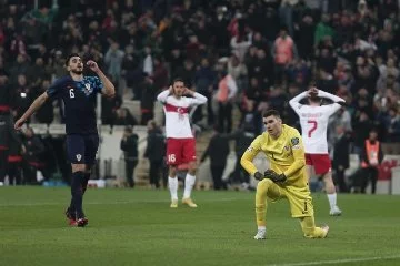 2024 Avrupa Şampiyonası Elemeleri: Türkiye: 0 - Hırvatistan: 2 (İlk yarı)