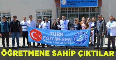 Öğretmene sahip çıktılar