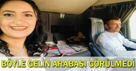 Tırı gelin arabası yaptılar