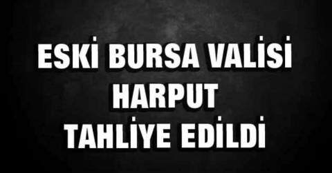 Eski Bursa Valisi Şahabettin Harput tahliye edildi