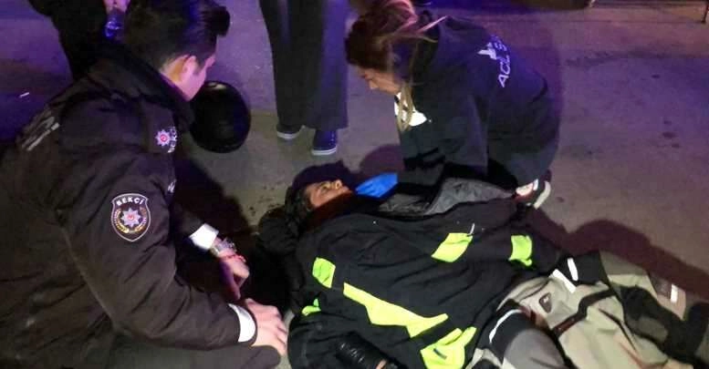 Hemşire otomobilini durdurup yaralıya koştu 