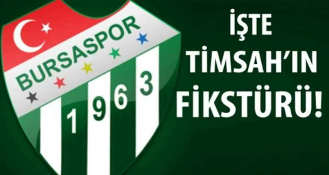 İşte Bursaspor'un fikstürü!