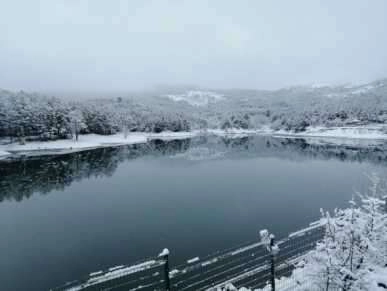 Yozgat Çamlığı Milli Parkı beyaza büründü