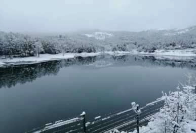 Yozgat Çamlığı Milli Parkı beyaza büründü