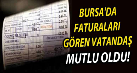 Bursa'da su faturalarındaki indirim tüketiciyi mutlu etti