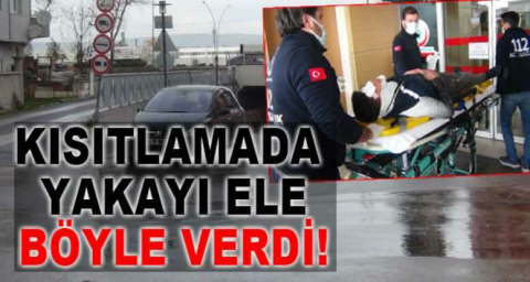 Kısıtlamada kaza yapınca yakayı ele verdi