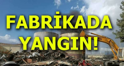 Bursa'da yıkımı yapılan fabrikanın silolarında yangın çıktı