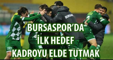 Bursaspor’da ilk hedef kadroyu elde tutmak