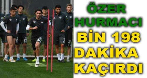 Özer Hurmacı, bin 198 dakika kaçırdı