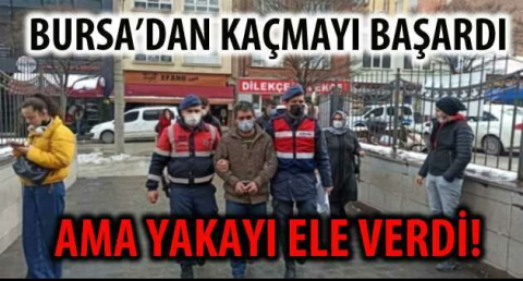 BURSA'DAN KAÇMAYI BAŞARDI AMA YAKAYI ELE VERDİ!