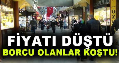 Altın düştü, borcu olan ve düğün yapacaklar kuyumculara koştu