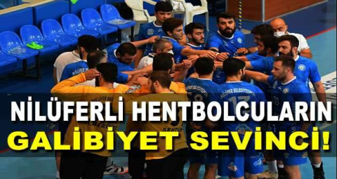 Nilüferli hentbolcuların galibiyet sevinci