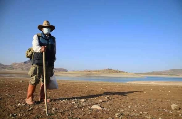 Robinson Ziya dedenin adasını kuraklık vurdu, ilk defa yarım ada oldu
