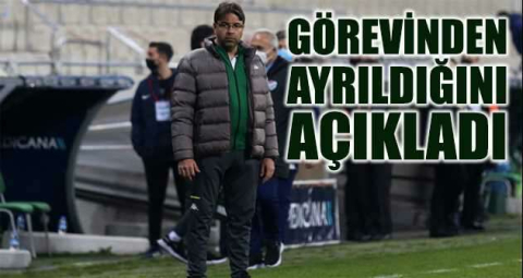 Bursaspor Teknik Sorumlusu Fazlı Tan, görevinden ayrıldığını açıkladı