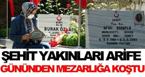 Şehit yakınları arife gününden mezarlığa koştu