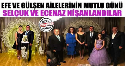 Efe ve Gülşen ailelerinin mutlu günü