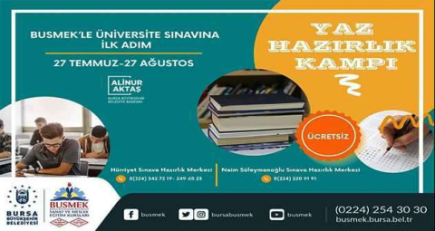 BUSMEK’te YKS hazırlık kursu kayıtları başladı