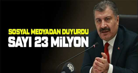 Bakan Koca sosyal medyadan duyurdu: 23 milyon kişi henüz aşı olmadı