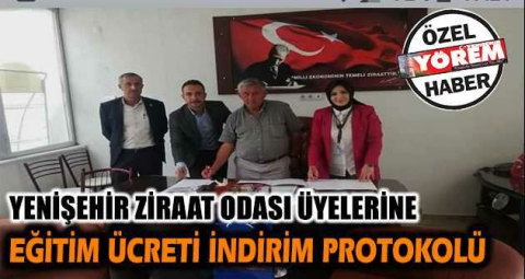 Yenişehir Ziraat Odası üyelerine eğitim ücreti indirim protokolü