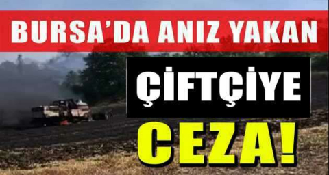 Bursa’da anız yakan çitçiye ceza