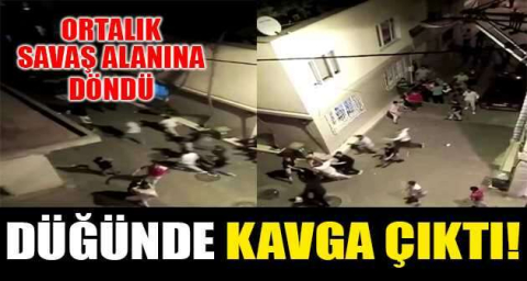 Bursa'da düğünde kavga çıktı, ortalık savaş alanına döndü