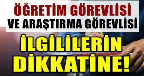 Ege Üniversitesi Öğretim Görevlisi ve Araştırma Görevlisi alım ilanı