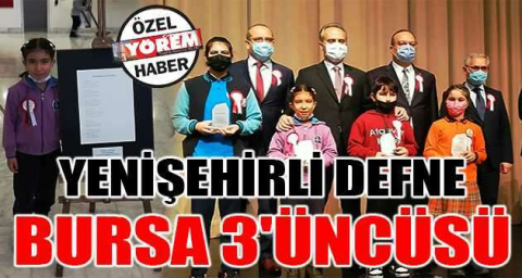 Yenişehirli Defne Bursa 3'üncüsü