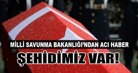 Milli Savunma Bakanlığı'ndan acı haber... Şehidimiz var!