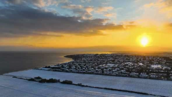 Silivri'de kartpostallık kar manzaraları