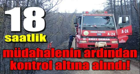 Bursa'daki orman yangını 18 saatlik müdahalenin ardından kontrol altına alındı
