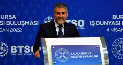 Bakan Nebati: "Kur Korumalı Mevduat ve Katılım Hesabı bakiyesi 1 Nisan itibarıyla 695 milyar TL’ye ulaşmıştır”