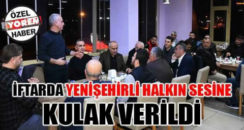 İftarda Yenişehirli halkın sesine kulak verildi