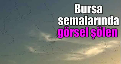 Binlerce ak pelikan Bursa semalarında görsel şölen oluşturdu