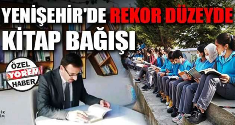 Yenişehir'de rekor düzeyde kitap bağışı
