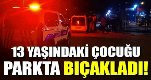 13 yaşındaki çocuğu parkta bıçakladı