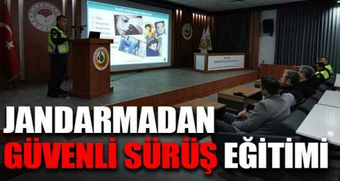 Jandarmadan güvenli sürüş eğitimi