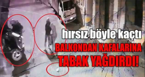 Hırsız böyle kaçtı