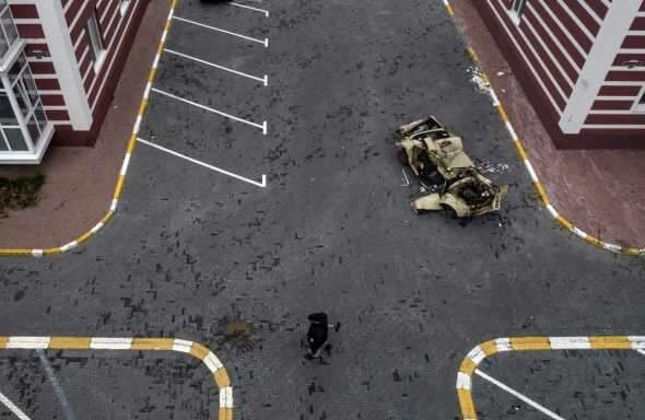 Gostomel'de halk kente geri döndü