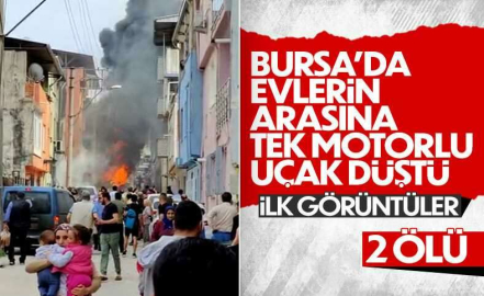 Bursa'da eğitim uçağı düştü: 2 ölü
