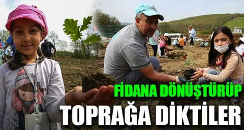 Fidana dönüştürüp toprağa diktiler