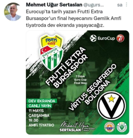 Bursaspor'un final maçı dev ekranda izlenecek