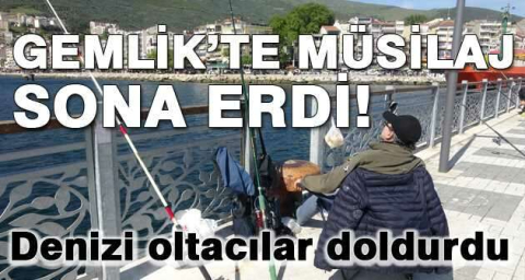 Gemlik’te müsilaj sona erdi, denizi oltacılar doldurdu