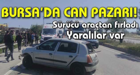 Sürücünün araçtan fırladığı kazada can pazarı