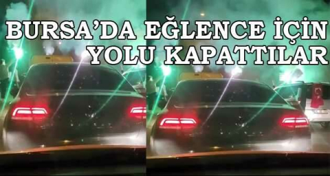 Bursa'da asker konvoyu için yolu kapattılar