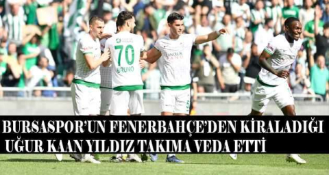 Bursaspor’un Fenerbahçe’den kiraladığı Uğur Kaan Yıldız takıma veda etti
