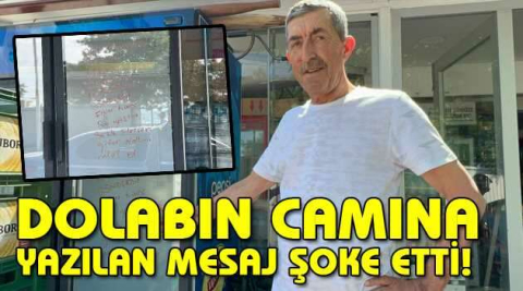 Dolabın camına yazılan mesaj şoke etti