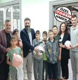 İncirli köylü çocuklara top hediye ettiler