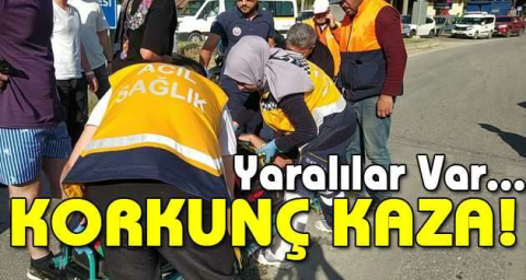 Liseli gençler otomobilin altında kalıp yaralandı