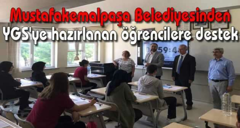 Mustafakemalpaşa Belediyesinden YGS'ye hazırlanan öğrencilere destek