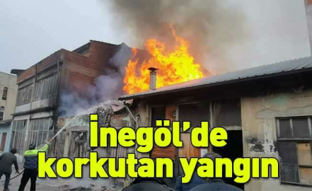 İnegöl’de korkutan yangın